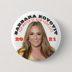 Barbara Kovovit for NYC Mayor 2021 6 Cm Round Badge