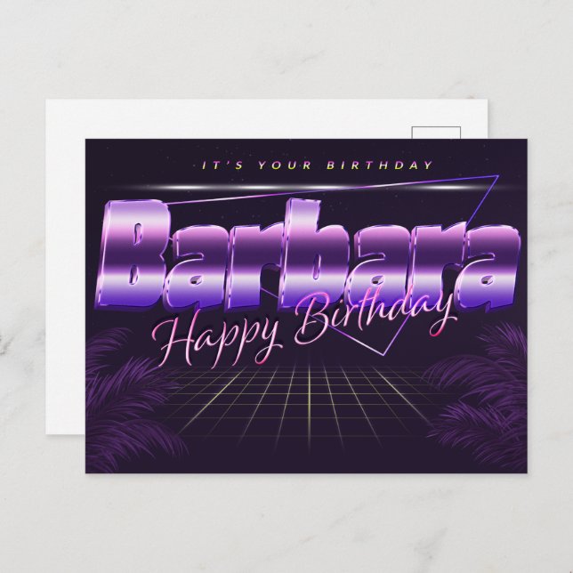 Barbara Name First name pura postcard birthday (Front/Back)