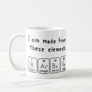 Barbara periodic table name mug