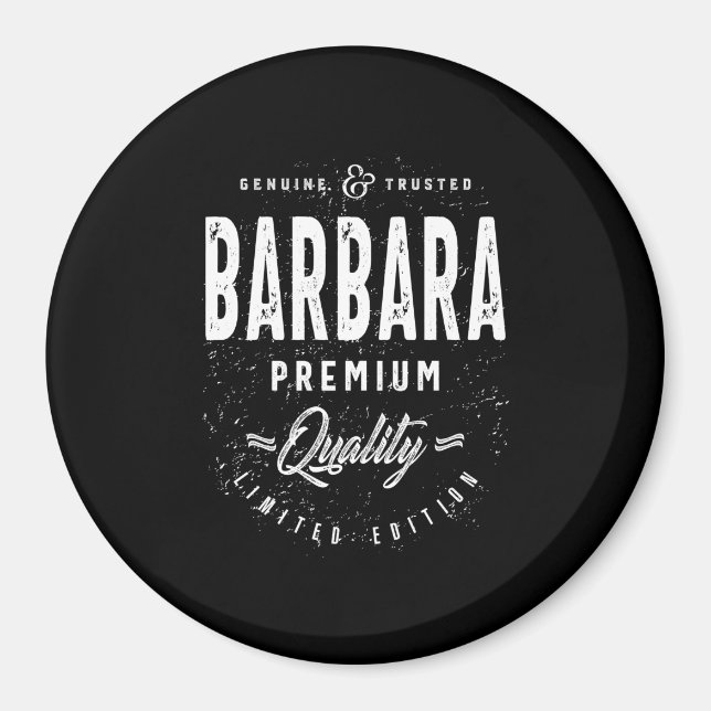 Barbara Personalised Name Birthday Gift Magnet (Front)
