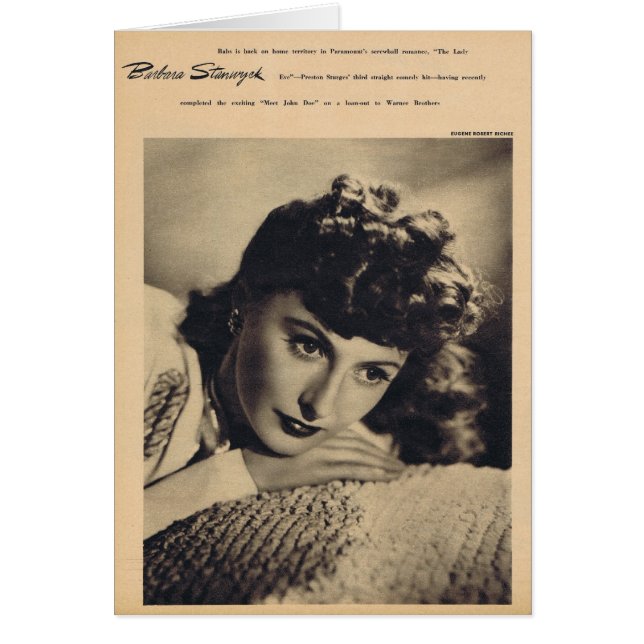 Barbara Stanwyck vintage portrait (Front)