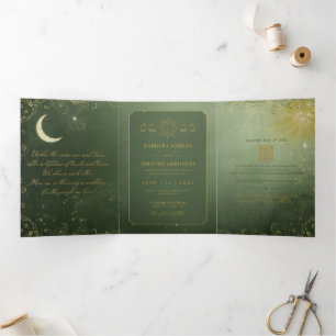 Barbara + Tim Trifold Wedding Invitation R14