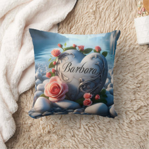 Barbara's Heart by the Shore Cushion