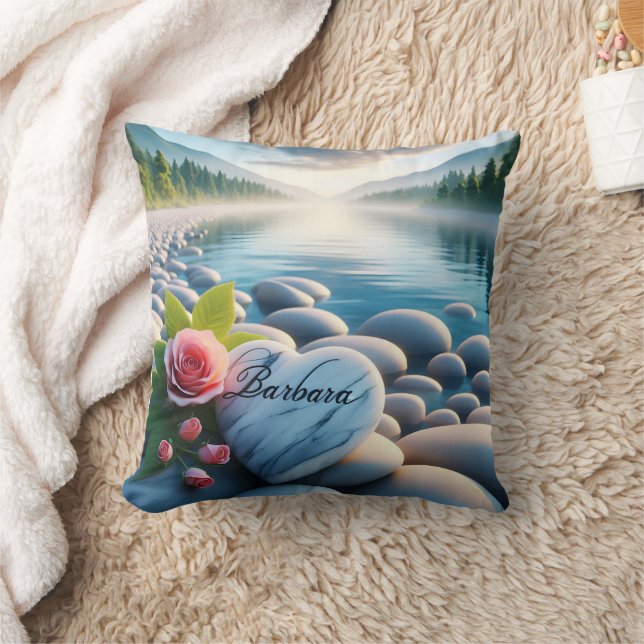 Barbara's River Heart Cushion (Blanket)