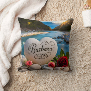 Barbara's River Heart Cushion