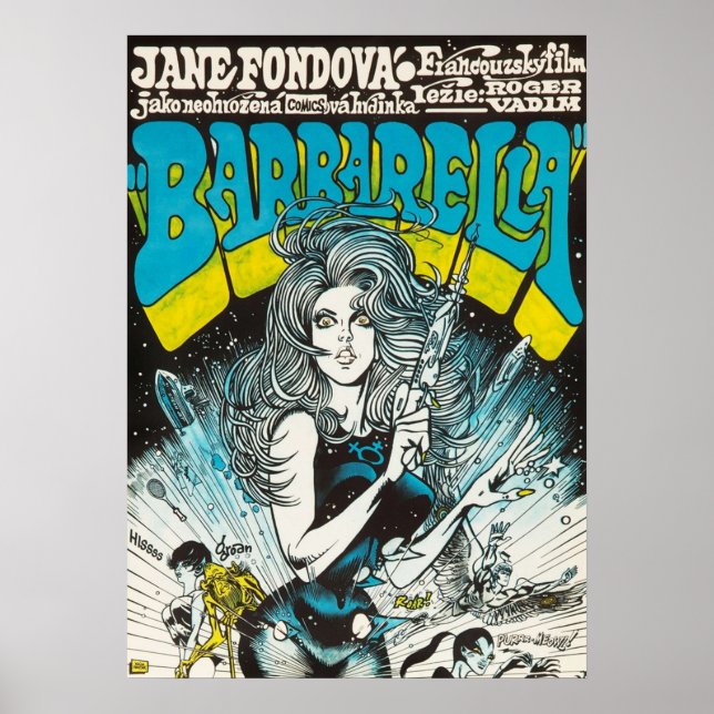 Barbarella  Vintage Czech Movie Poster (Front)