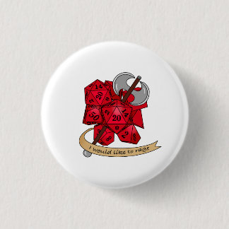 Barbarian Dice Design 3 Cm Round Badge