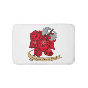 Barbarian Dice Design Bath Mat