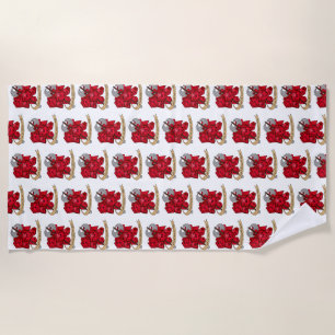 Barbarian Dice Design Beach Towel