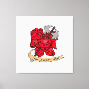 Barbarian Dice Design Canvas Print