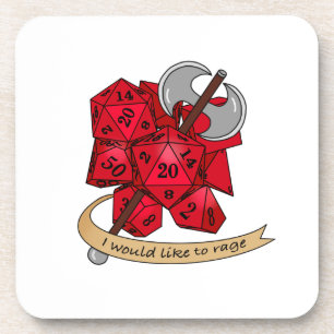 Barbarian Dice Design Coaster
