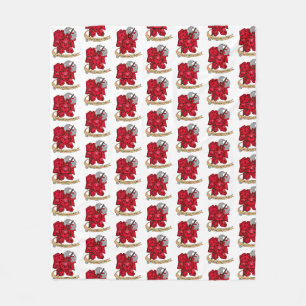 Barbarian Dice Design Fleece Blanket