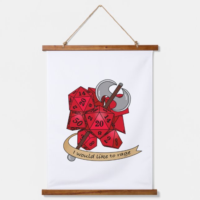 Barbarian Dice Design Hanging Tapestry (Front)