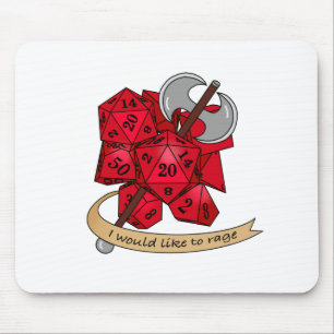 Barbarian Dice Design Mouse Mat
