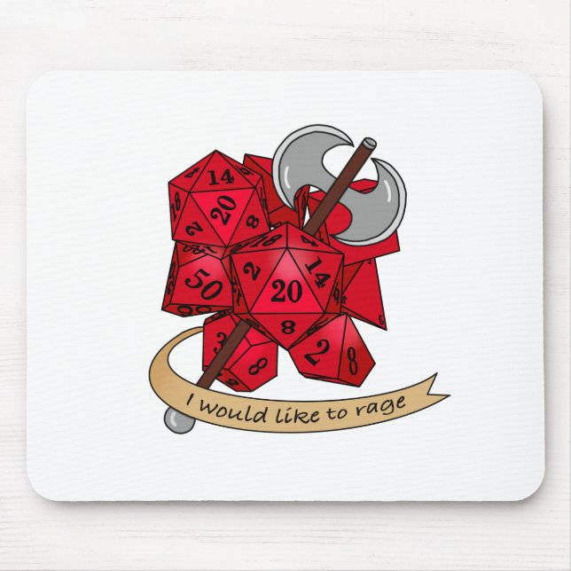 Barbarian Dice Design Mouse Mat (Front)