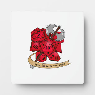 Barbarian Dice Design Plaque