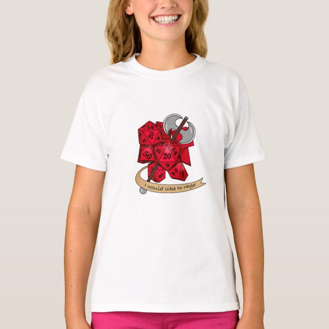 Barbarian Dice Design T-Shirt (Front)