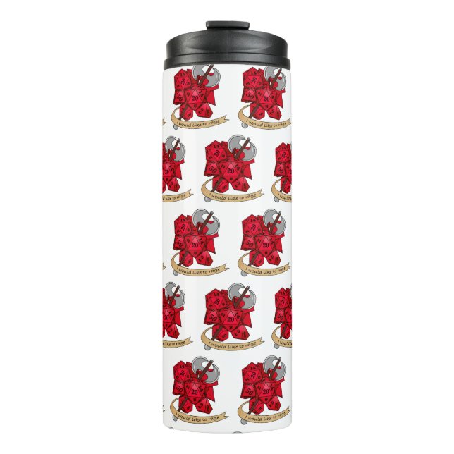 Barbarian Dice Design Thermal Tumbler (Front)