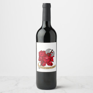 Barbarian Dice Design Wine Label
