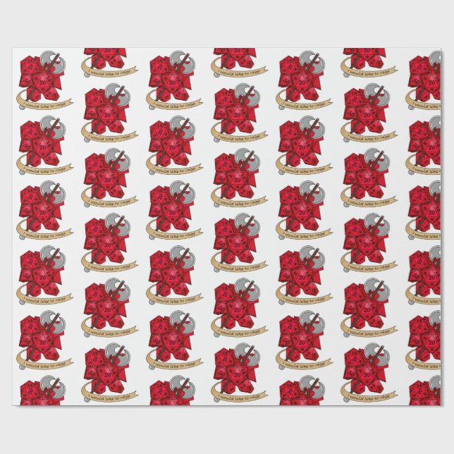 Barbarian Dice Design Wrapping Paper (Flat)