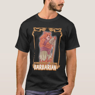 Barbarian Dungeons And Bears Nerd Geek Bear Rpg Di T-Shirt