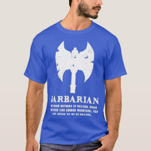 Barbarian Gamer D20 Dice Dungeon Dragons Gaming T-Shirt