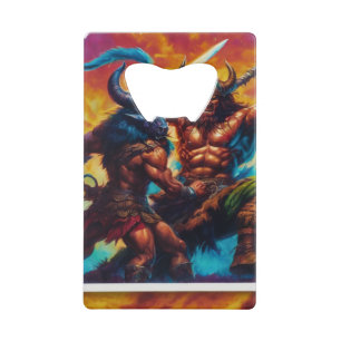 Barbarian King Fight Stainless Steel Bottle Opener