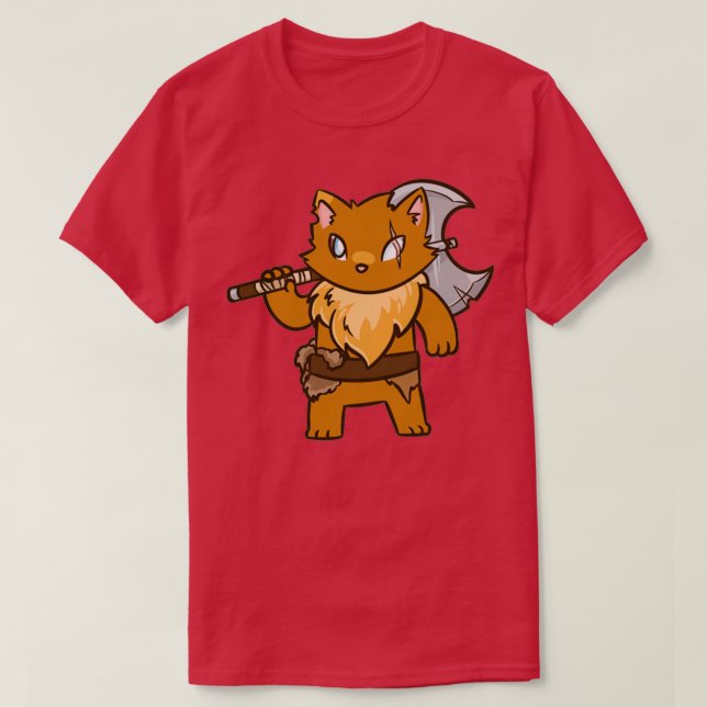 Barbarian Kitty T-Shirt (Design Front)
