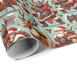 Barbarian-Themed Christmas Wrapping Paper