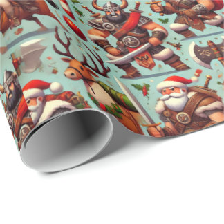 Barbarian-Themed Christmas Wrapping Paper