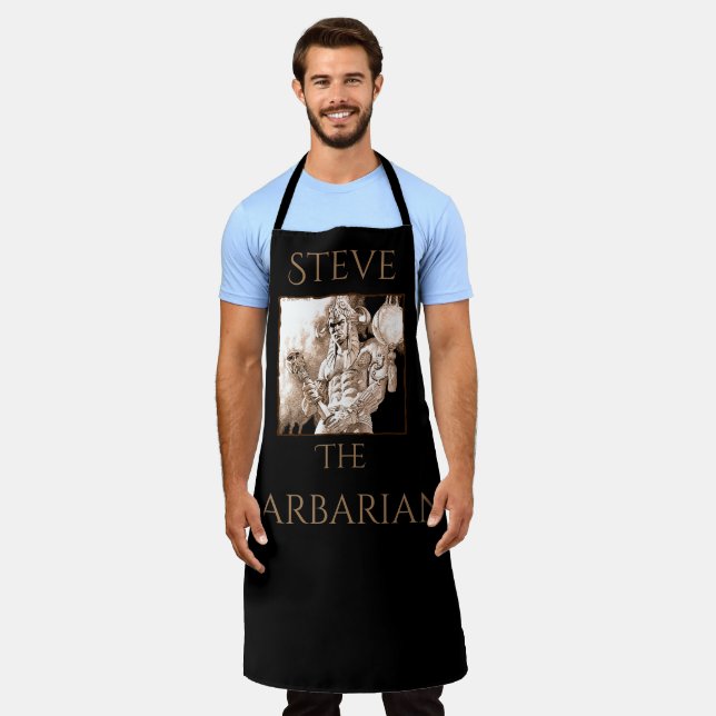 Barbarian Warrior Personalised  Apron (Worn)