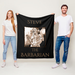 Barbarian Warrior Personalised Fleece Blanket