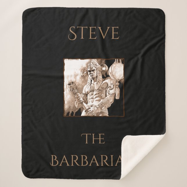 Barbarian Warrior Personalised  Sherpa Blanket (Front)