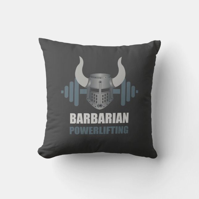 Barbarian Warrior Powerlifting Workout Cushion (Front)