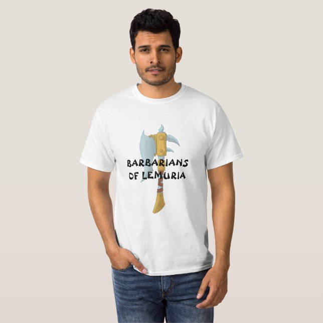 Barbarians of Lemuria Axe T-Shirt (Front Full)