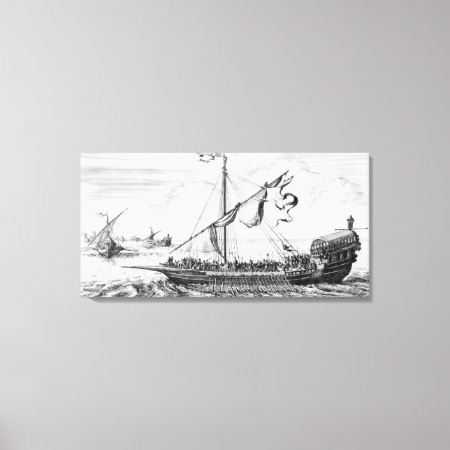Barbary Galleys Canvas Print (Front)