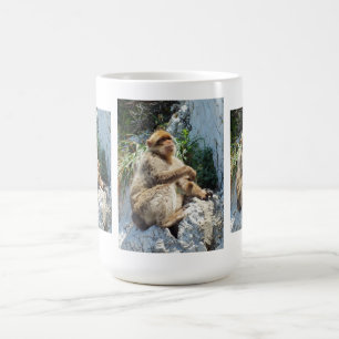 Barbary macaque monkey coffee mug