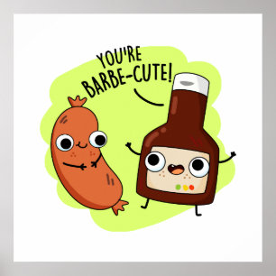 Barbe-cute Cute Barbecue Pun Poster
