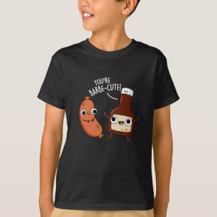 Barbe-cute Funny Barbecue Pun Dark BG T-Shirt