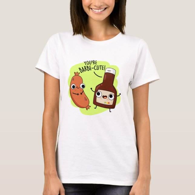 Barbe-cute Funny Barbecue Pun  T-Shirt (Front)