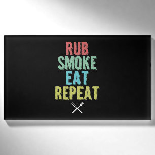 Barbecue BBQ Grill Master Grilling Meat Smoker Name Tag