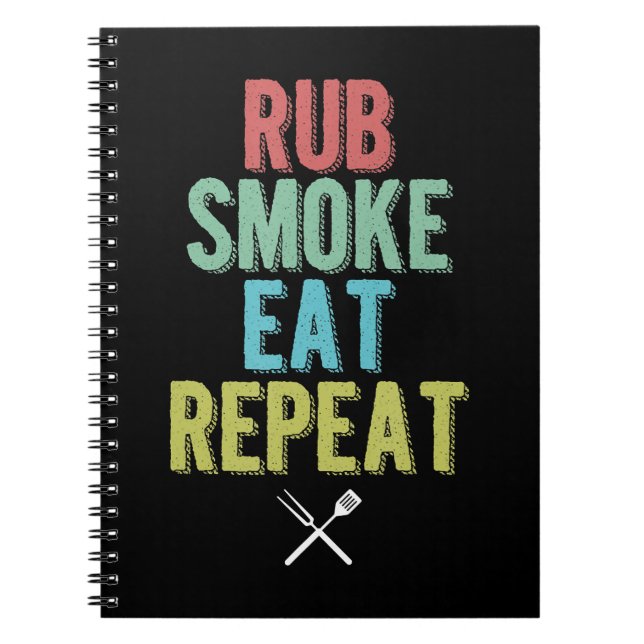 Barbecue BBQ Grill Master Grilling Meat Smoker Notebook (Front)