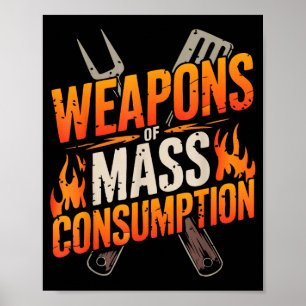Barbecue bbq joke grill pit master chef smoker dad poster