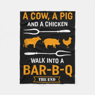 Barbecue Bbq Lover Joke Shirt - Funny Grill Master Fleece Blanket