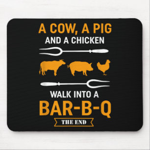 Barbecue Bbq Lover Joke Shirt - Funny Grill Master Mouse Mat