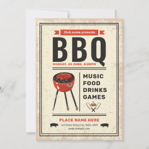 Barbecue / BBQ Party Flyer  Invitation