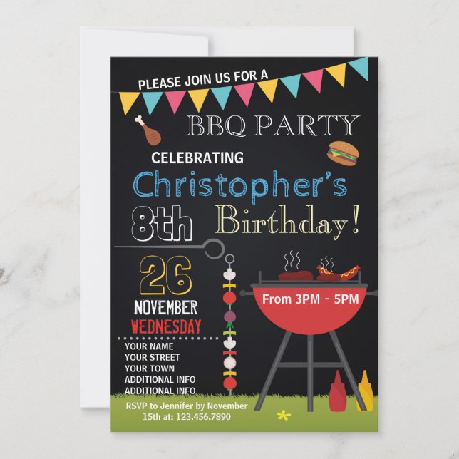 BARBECUE BIRTHDAY INVITATION (Front)
