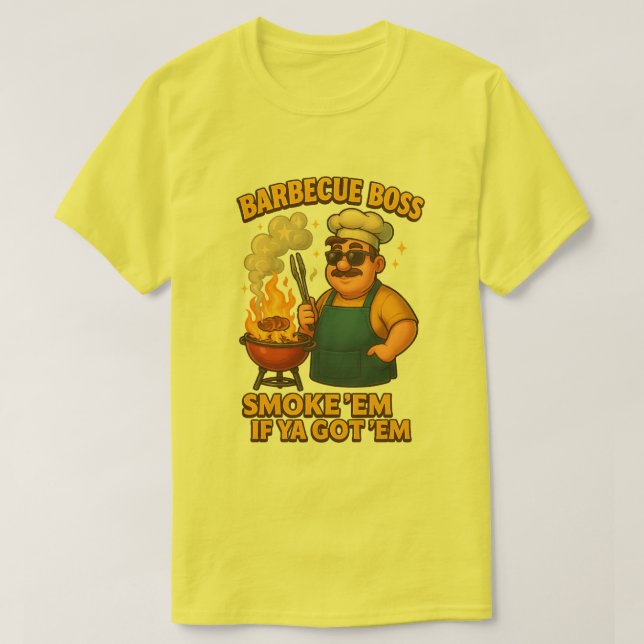 Barbecue Boss – BBQ Dad T-Shirt Design (Design Front)