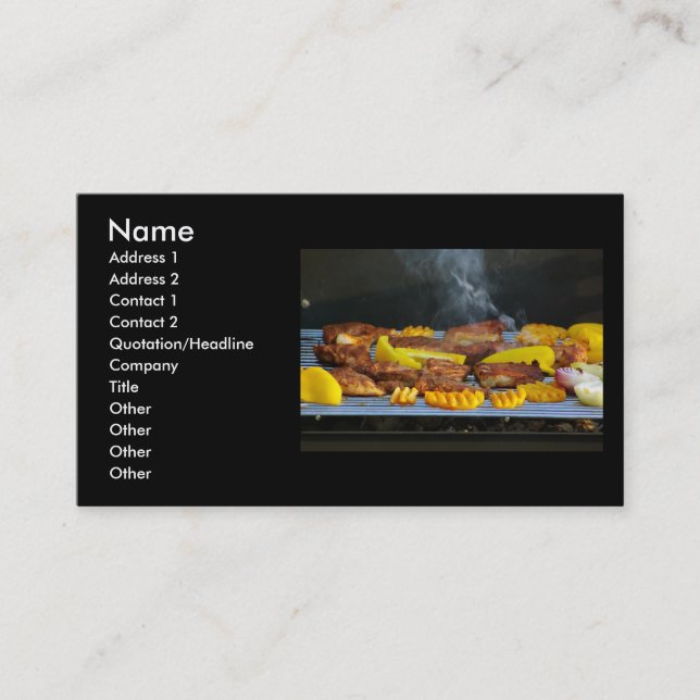 Barbecue Business Card (Front)