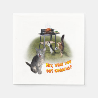 Barbecue Cats 😺 Napkin